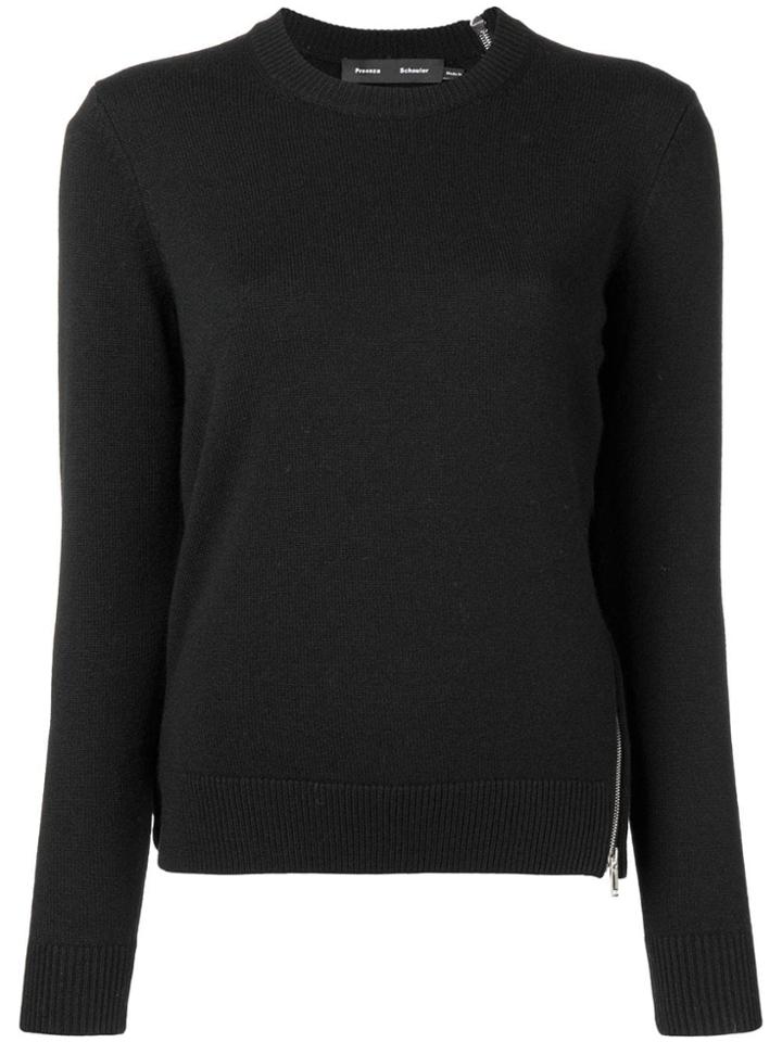 Proenza Schouler Zipped Knit Top - Black