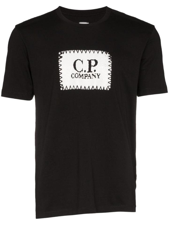 Cp Company Logo Patch Cotton T-shirt - Black