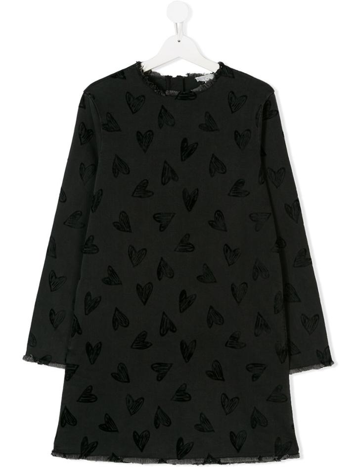 Stella Mccartney Kids Heart Denim Dress - Grey