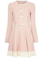Red Valentino Frisottine Bow Detail Dress - Pink