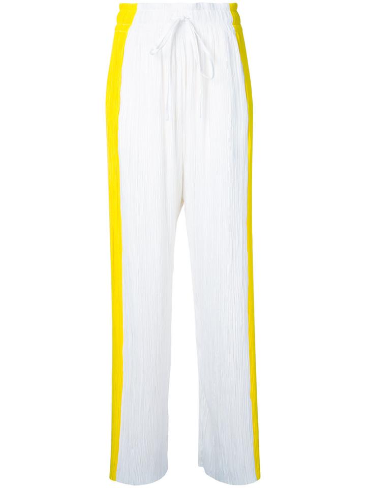 Haider Ackermann - Pleated Trousers - Women - Polyester - 34, White, Polyester