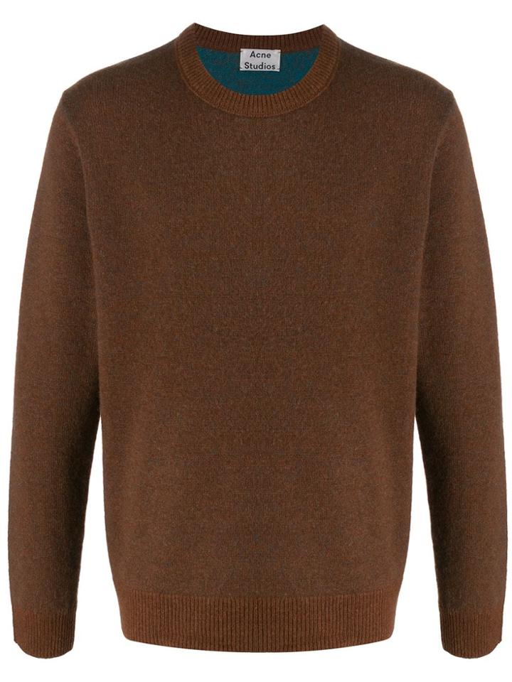 Acne Studios Two-tone Knitted Jumper - Brown