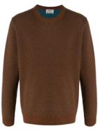 Acne Studios Two-tone Knitted Jumper - Brown