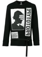 Helmut Lang Prototype Print Sweatshirt, Men's, Size: Medium, Black, Cotton
