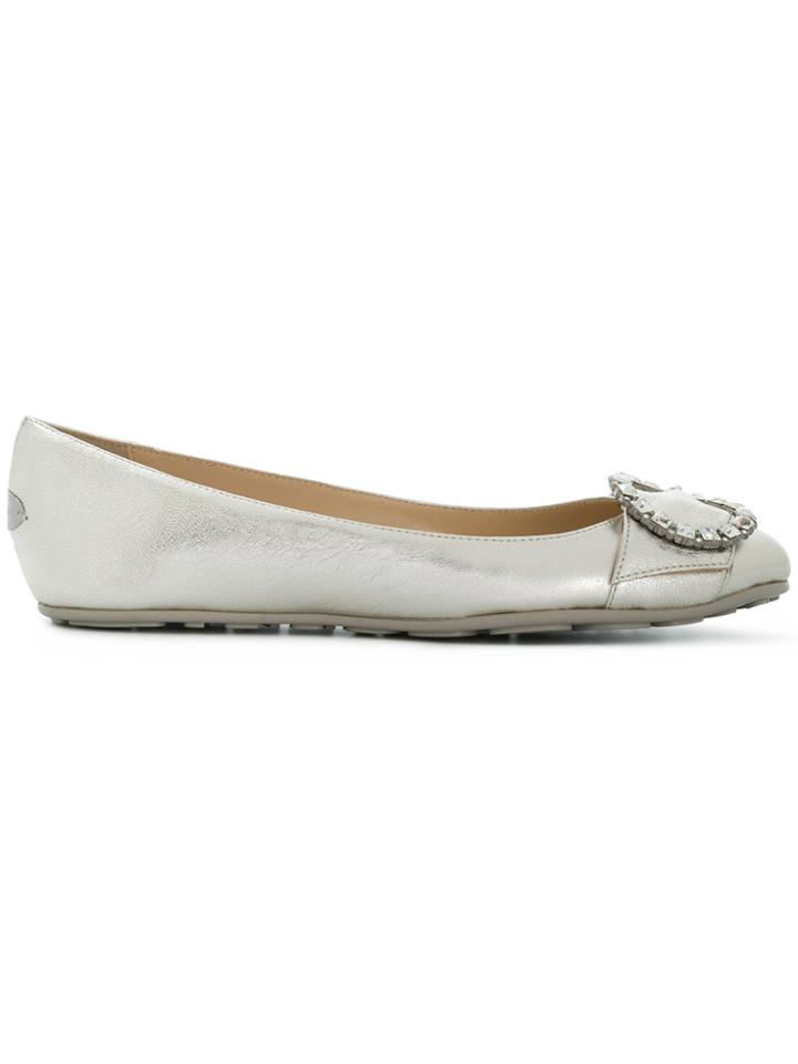 Jimmy Choo Ginny Ballerina Shoes - Metallic