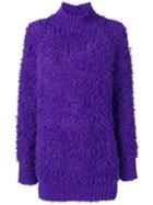 Marni Textured Oversized Sweater - Pink & Purple