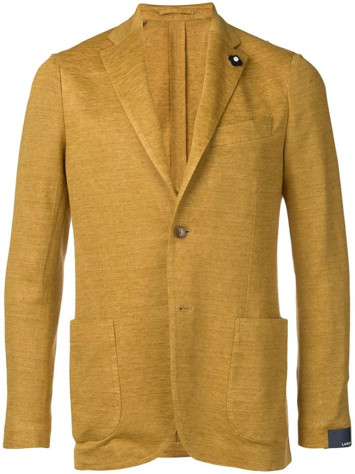 Lardini Lapel Button Blazer - Yellow