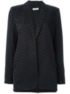 Equipment Chevron Loose Jacket, Women's, Size: M, Black, Silk