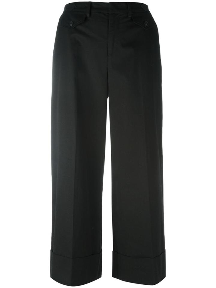No21 Wide-legged Cropped Trousers - Black