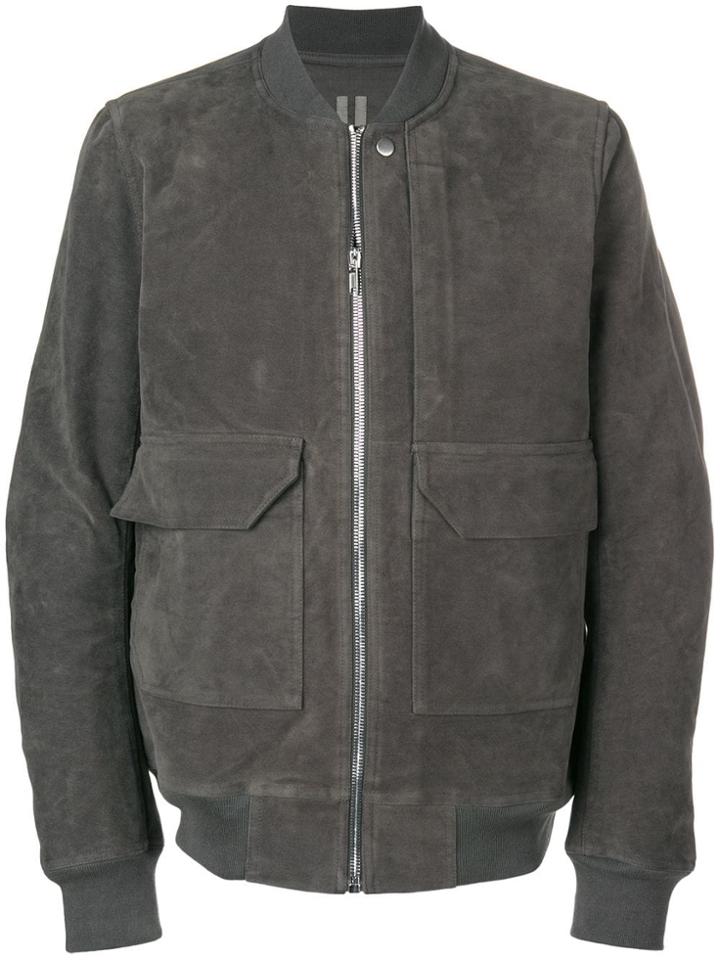 Rick Owens Drkshdw Front Zip Bomber Jacket - Grey