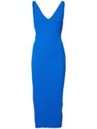 Jay Godfrey - Sleeveless V-neck Dress - Women - Polyester/viscose - M, Blue, Polyester/viscose