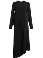 Litkovskaya Belted Asymmetrical Dress - Black