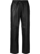 J Brand - Drawstring Cropped Pants - Women - Lamb Skin - Xs, Black, Lamb Skin