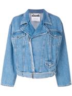 Moschino Biker Style Jacket - Blue