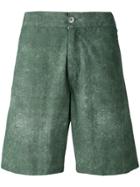 Fashion Clinic Timeless Washed Swim Shorts - Green