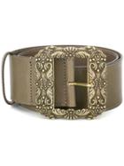 Etro Oversized Buckle Belt - Green