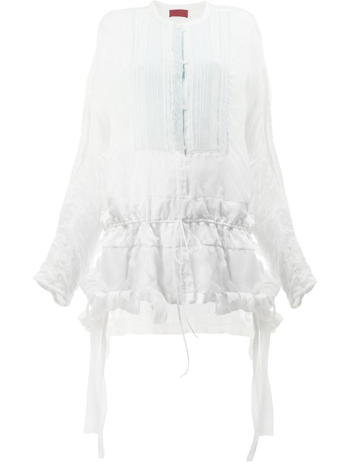 Di Liborio Shirt With Drop Waist - White