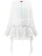 Di Liborio Shirt With Drop Waist - White