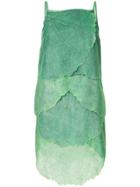 Walter Van Beirendonck Vintage Layered Leaf Dress - Green