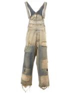 Faith Connexion Patched Denim Jumpsuit, Men's, Size: Medium, Blue, Cotton
