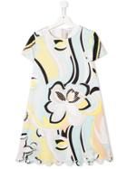 Emilio Pucci Junior Teen Floral Print Dress - Blue