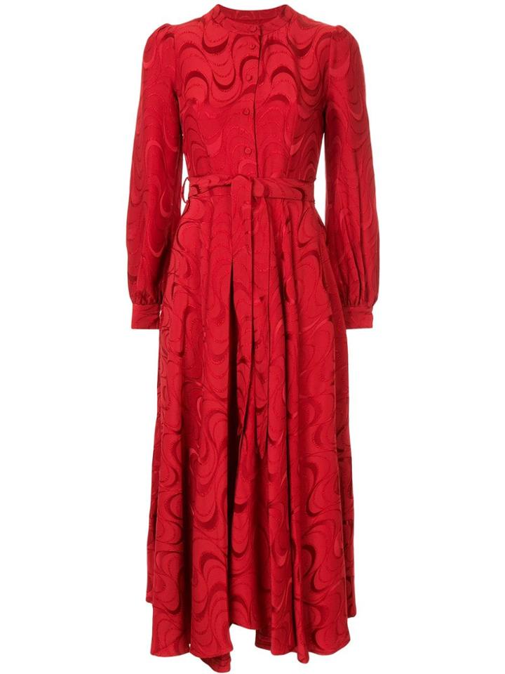 Co Embroidered Midi Dress