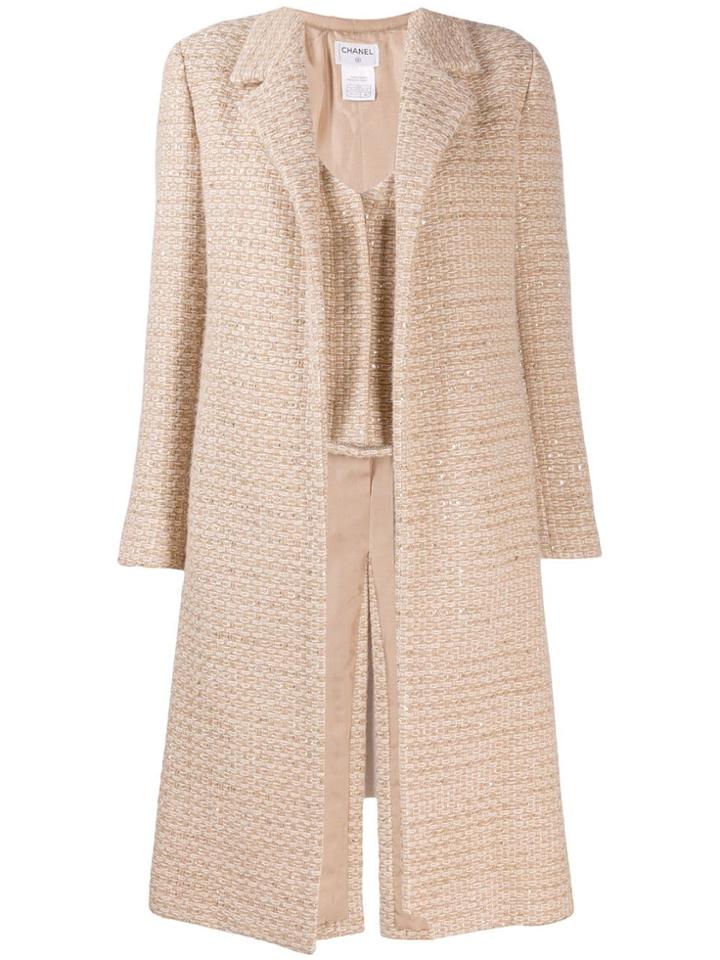 Chanel Pre-owned Tweed Coat - Neutrals