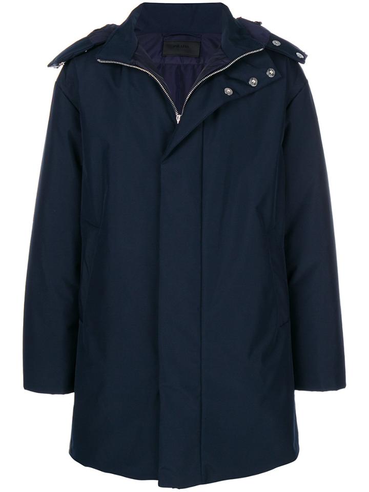 Prada Padded Technical Coat - Blue