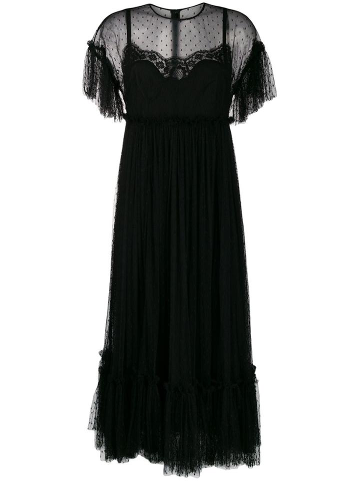 Dolce & Gabbana Flared Tulle Dress - Black
