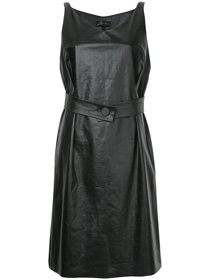 Zambesi V-neck Belted Dress - Black