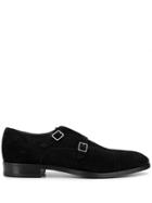 Tagliatore Buckle Detail Monk Shoes - Black