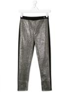 Pinko Kids Metallic Mesh Leggings - Black