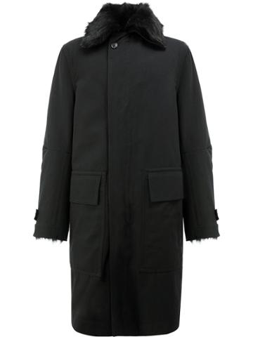 Ann Demeulemeester Sheep's Fur Lined Coat - Black