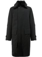 Ann Demeulemeester Sheep's Fur Lined Coat - Black