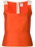 Maison Rabih Kayrouz Colour-block Fitted Vest Top - Yellow & Orange