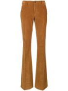 Pt01 Corduroy Flared Trousers - Brown
