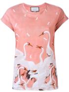 Outsource Images Swan Print T-shirt