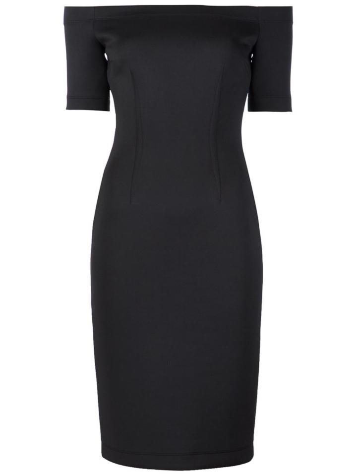 Yigal Azrouel Off The Shoulder Dress, Women's, Size: 6, Black, Spandex/elastane/polyester