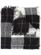 Isabel Marant - Chunky Checkered Scarf - Women - Silk/wool - One Size, Black, Silk/wool