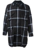 Mihara Yasuhiro Checked Coat, Men's, Size: 46, Black, Cotton