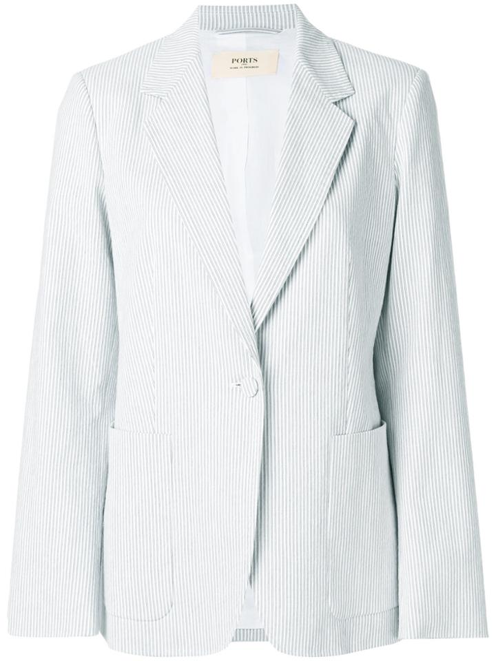 Ports 1961 Striped Blazer - White