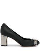 Casadei Chain Link Pumps - Black