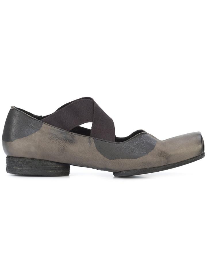 Uma Wang Stain Effect Ballerina Shoes - Grey