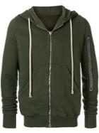 Rick Owens Drkshdw Drawstring Hooded Jacket - Green