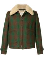 Kent & Curwen Furry Collar Coat - Green
