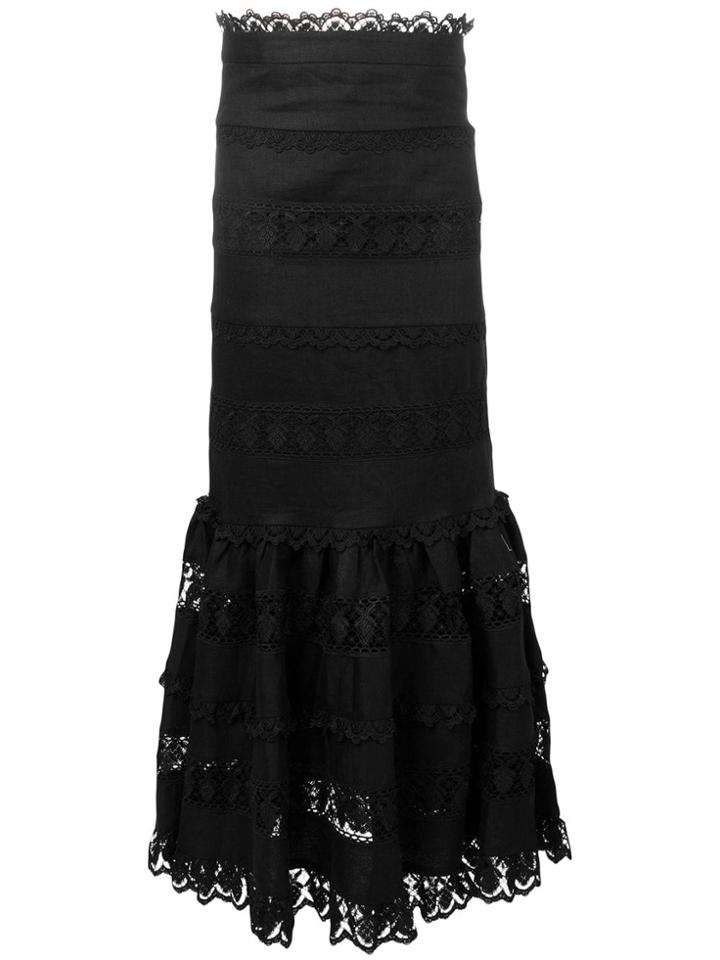 Zimmermann Wayfarer Panelled Skirt - Black