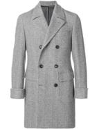 Borrelli Herringbone Coat - Grey