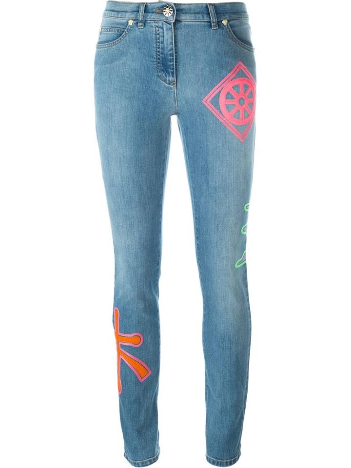 Versace Skinny Jeans, Women's, Size: 40, Blue, Cotton/spandex/elastane