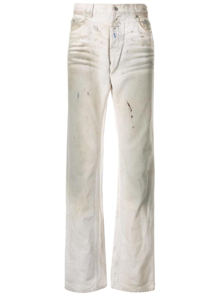Helmut Lang Pre-owned 2000's Dirty Effect Straight Jeans - White