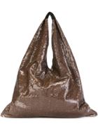 Mm6 Maison Margiela Sequinned Slouchy Tote, Women's, Brown